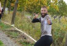 Men in tights Obstacle run lange broek